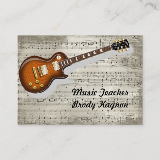 Visitekaartje Muziekleraar (Voorkant)