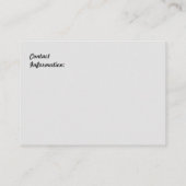 Visitekaartje Muziekleraar (Achterkant)