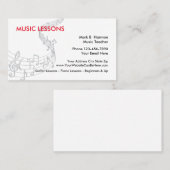 Visitekaartje Muzieklessen Nieuw (Voorkant / Achterkant)