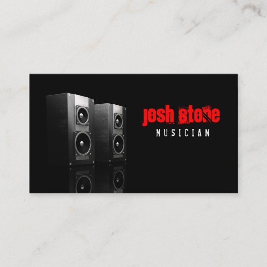 Visitekaartje Muziekluidsprekers (Voorkant)