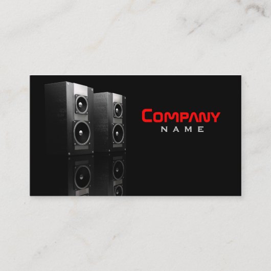 Visitekaartje Muziekluidsprekers (Voorkant)