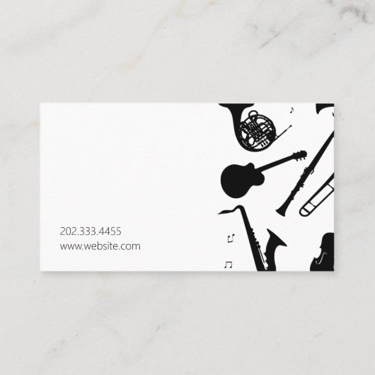 Visitekaartje Muziekschool (Achterkant)