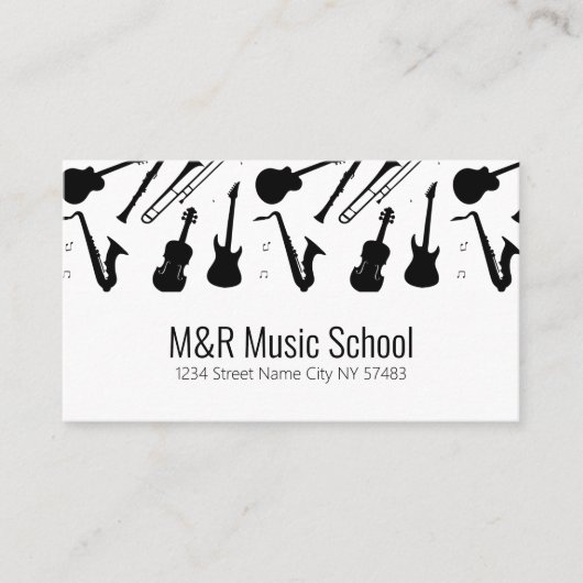 Visitekaartje Muziekschool (Voorkant)