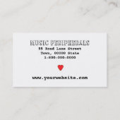 Visitekaartje Muziekwinkel (Achterkant)