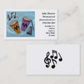 Visitekaartje: Muzikant, drummer, perkussionist Visitekaartje (Voorkant / Achterkant)