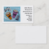 Visitekaartje: Muzikant, drummer, perkussionist Visitekaartje (Voorkant / Achterkant)