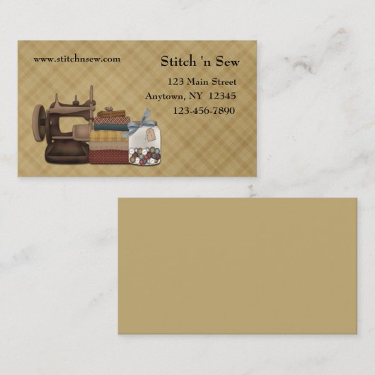 Visitekaartje naaigartels (Voorkant / Achterkant)