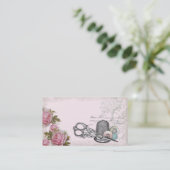 Visitekaartje naaiknopen PINK (Staand voorkant)