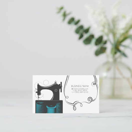 Visitekaartje  naaimachine (Staand voorkant)