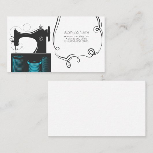 Visitekaartje  naaimachine (Voorkant / Achterkant)