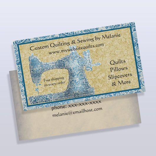 Visitekaartje  naaimachine