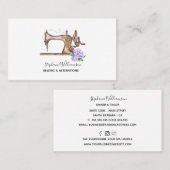 Visitekaartje naaimachine Waterverf (Voorkant / Achterkant)