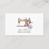 Visitekaartje naaimachine Waterverf (Voorkant)