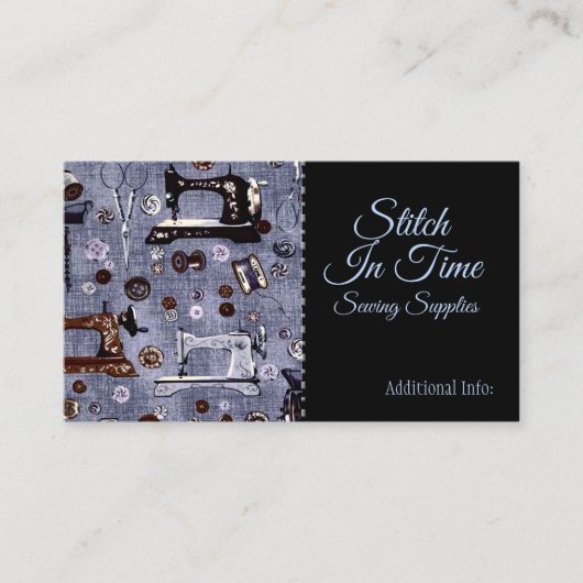 Visitekaartje  naaimachines (Voorkant)