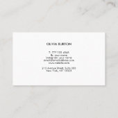 Visitekaartje naam minimalistische stijl. (Achterkant)