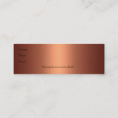 Visitekaartje namaakstof koper (Achterkant)