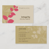 VISITEKAARTJE natuur gebladerte silhouet koraalgou (Voorkant / Achterkant)