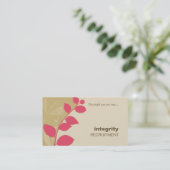 VISITEKAARTJE natuur gebladerte silhouet koraalgou (Staand voorkant)