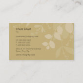 VISITEKAARTJE natuur gebladerte silhouet koraalgou (Achterkant)