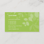 VISITEKAARTJE natuur gebladerte silhouet roze limo (Achterkant)