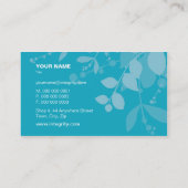 VISITEKAARTJE natuur gebladerte silhouet turquoise (Achterkant)