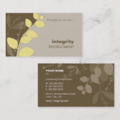 VISITEKAARTJE natuur silhouet bruin geel (Voorkant / Achterkant)