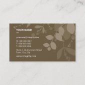 VISITEKAARTJE natuur silhouet bruin geel (Achterkant)