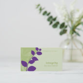 VISITEKAARTJE natuur silhouet groen paarse (Staand voorkant)