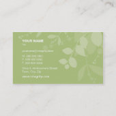 VISITEKAARTJE natuur silhouet groen paarse (Achterkant)