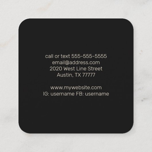 Visitekaartje Nautilus Shell (Achterkant)