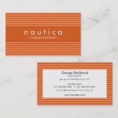 VISITEKAARTJE:: nautisch gestreept 15 Visitekaartje (Voorkant / Achterkant)