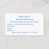  Visitekaartje, NAUTISCH THEMA Visitekaartje (Achterkant)