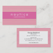 VISITEKAARTJE:: nautische gestreepte 10 Visitekaartje (Voorkant / Achterkant)