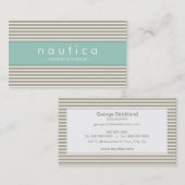 VISITEKAARTJE:: nautische gestreepte 24 Visitekaartje (Voorkant / Achterkant)