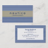 VISITEKAARTJE:: nautische gestreepte 25 Visitekaartje (Voorkant / Achterkant)