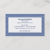 VISITEKAARTJE:: nautische gestreepte 25 Visitekaartje (Achterkant)