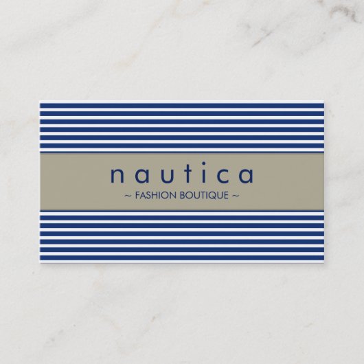 VISITEKAARTJE:: nautische gestreepte 25 Visitekaartje (Voorkant)