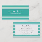 VISITEKAARTJE:: nautische gestreepte 2 Visitekaartje (Voorkant / Achterkant)