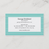 VISITEKAARTJE:: nautische gestreepte 2 Visitekaartje (Achterkant)