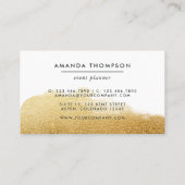 Visitekaartje Navy and Gold Lunar Brush Strokes (Achterkant)