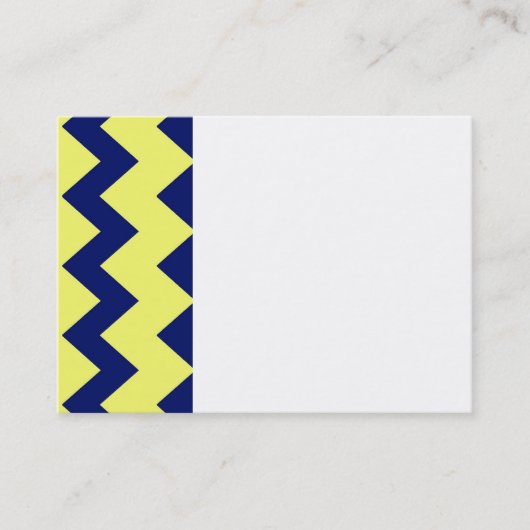 Visitekaartje Navy Yellow Chevrons (Voorkant)