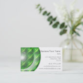 visitekaartje : Neon Green Plastic schijf (Staand voorkant)