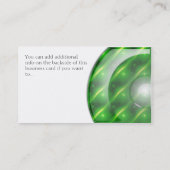 visitekaartje : Neon Green Plastic schijf (Achterkant)