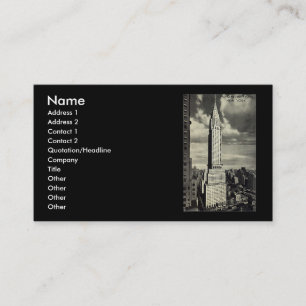 visitekaartje, New York City, Chrysler Building Visitekaartje