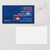 Visitekaartje North Carolina Flag Map (Voorkant / Achterkant)