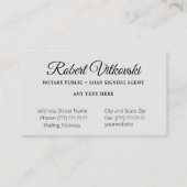 Visitekaartje notarisdienst (Achterkant)