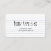 Visitekaartje notitieboek stijl (Achterkant)