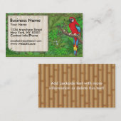 visitekaartje Oerwoud Fun Red Parrot (Voorkant / Achterkant)