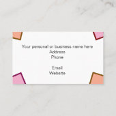 Visitekaartje of persoonlijke informatie Kaart (Achterkant)