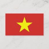 Visitekaartje onder Vietnamese vlag (Achterkant)